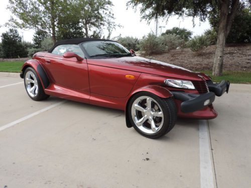 2002 chrysler prowler, rare candy pearl red, 2426 miles, immaculate, like new