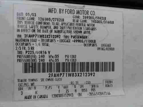 2003 White Ford Crown Victoria 4 Door Sedan One Owner, image 14