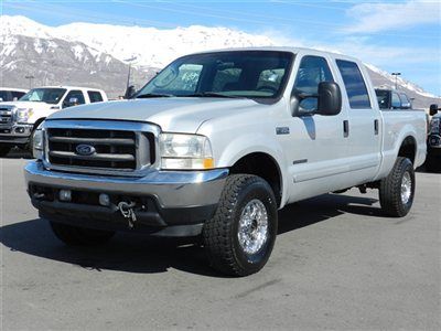 Crew cab xlt 4x4 hardto find 7.3 powerstroke diesel shortbed custom wheels tires