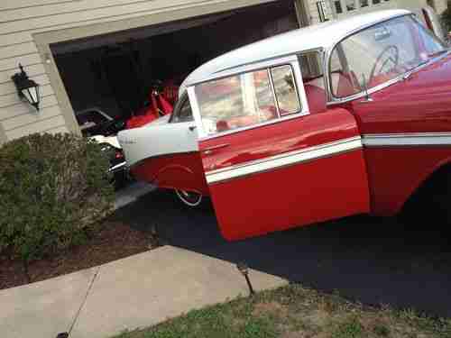Chevrolet: Bel Air/150/210 Chrome 1956 Chevy Bel Air 4door W/SKIRTS 90 %RESTORED, US $25,000.00, image 8