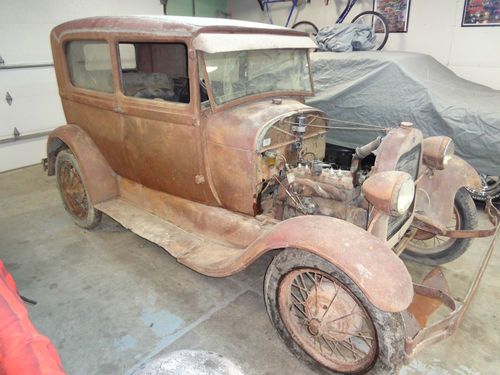 1928 model a ford tudor barn find, rat rod, project, street rod,has title      d