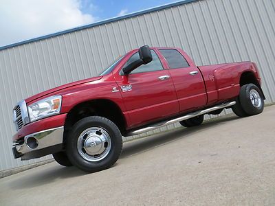 08 ram 3500 blutec 6.7l cummins 4x4 diesel jakes 1-owner carafx b&amp;w bfg 6spd-at