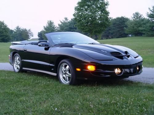 2001 pontiac trans am ws6 convertible 6 spd.  black, never seen winter