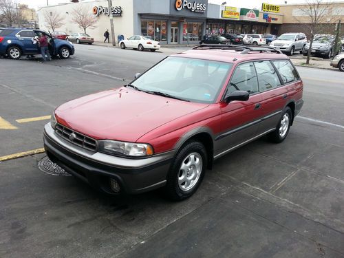 1996 subaru legacy outback wagon 4-door 2.5l awd all wheel drive red clean!