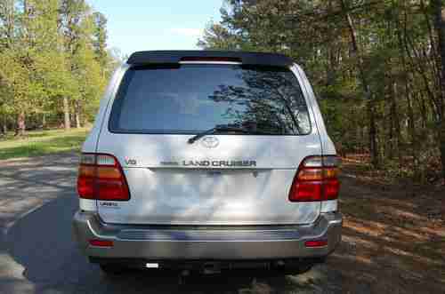 2001 TOYOTA LAND CRUISER SPORT SUV WHITE GRAY LEATHER 4X4 4WD SUNROOF REAR AIR, image 4