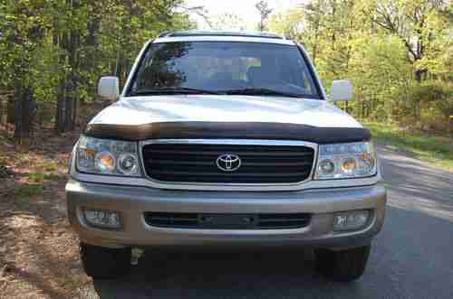 2001 TOYOTA LAND CRUISER SPORT SUV WHITE GRAY LEATHER 4X4 4WD SUNROOF REAR AIR, image 8