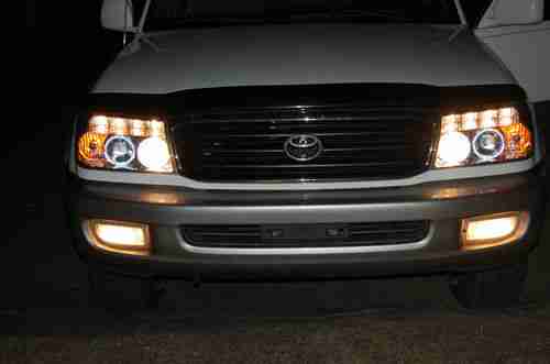 2001 TOYOTA LAND CRUISER SPORT SUV WHITE GRAY LEATHER 4X4 4WD SUNROOF REAR AIR, image 14