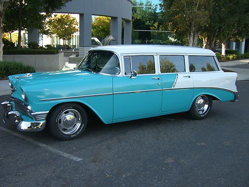1956 chevy bel air station wagon 4 door post - restored 2001 &amp; ready to go!