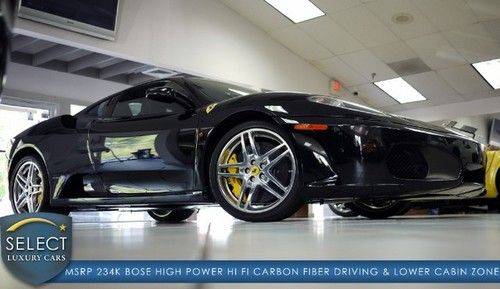 Stunning f430 coupe f1 carbon fiber power daytona seats ferrari shields 8k miles