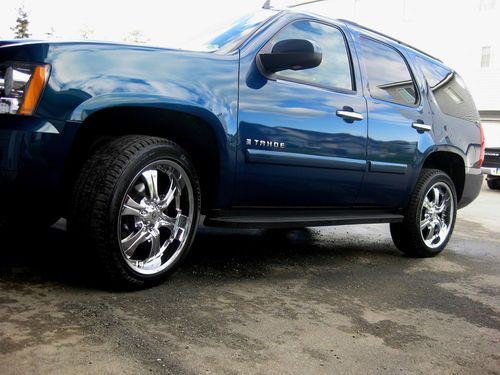 2007 chevrolet tahoe lt v8 5.3l, bermuda blue, remote start, dvd, tinted glass