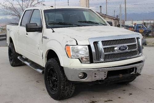 2009 ford f-150 lariat super crew 4wd damaged salvage loaded leather low miles!!