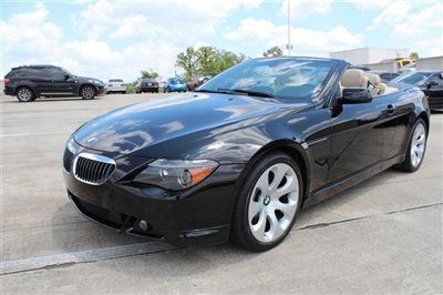 2004 bmw 645ci convertible black sport pack, heated seats. navigation, auto *fl