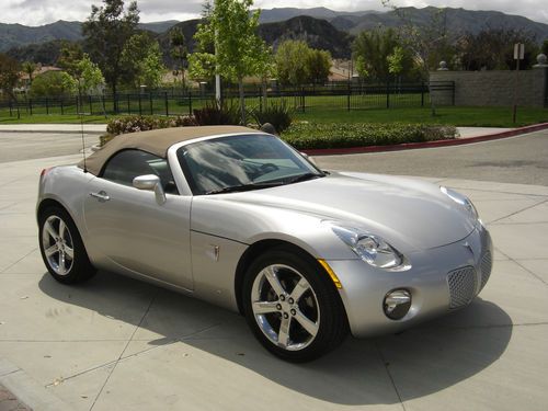 2007 pontiac solstice convertible ragtop, prem. pkg, low miles, 1 owner, ca car