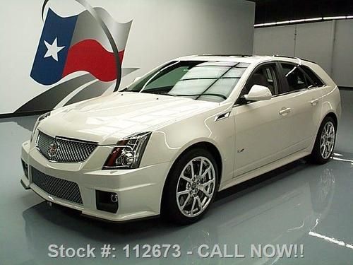 2013 cadillac cts v wagon 6-speed pano sunroof nav 1k! texas direct auto