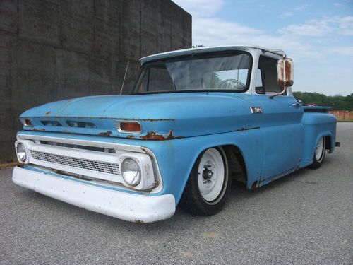 1965 chevy short bed shop truck patina rat rod air ride bagged c10