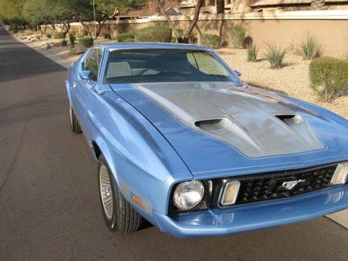 1973 ford mach 1 mustang fastback w/fold down seat. arizona car