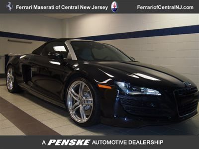 2011 audi r8 quattro awd spyder 4.2l low miles convertible auto 4.2l black