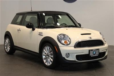 2012 mini cooper s white sport 6 speed leather moonroof coupe manual leather