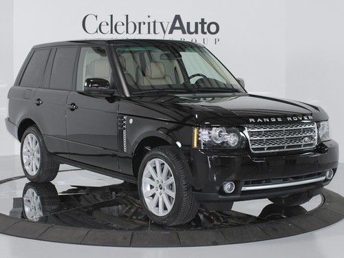 2012 land rover range rover supercharged blk/tan nav blk lacquer trim