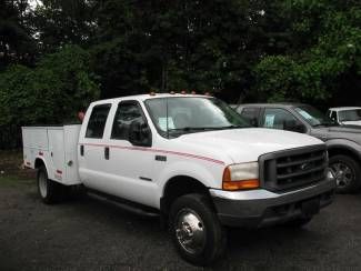 2001 ford super duty f-450 xl crew cab 7.3 diesel automatic utility truck clean