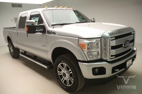 2013 platinum crew 4x4 fx4 navigation sunroof leather heated 20s aluminum diesel