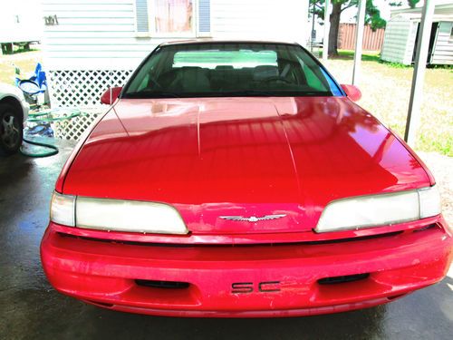 1991 ford thunderbird super coupe coupe 2-door 3.8l red, all opt. equip. added,