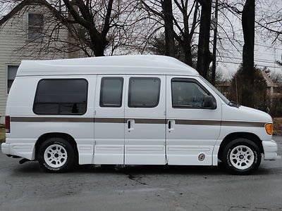 No reserve hightop conversion van 1-owner sherrod leather flat tv dvd cold a/c