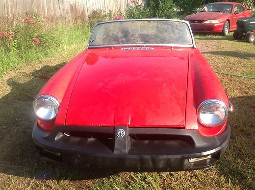 1975 mg red convertible 50th anniversary barn find no rust &amp; clear title in hand