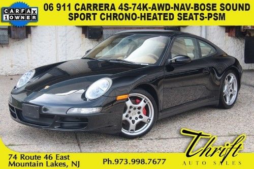 2006 911 carrera 4s-74k-awd-nav-bose hifi sound-sport chrono-heated seats-psm