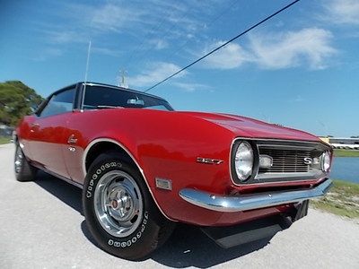 1968 Camaro Sport Coupe Red/Black Restored 327/275hp Automatic Power Steering FL, image 21