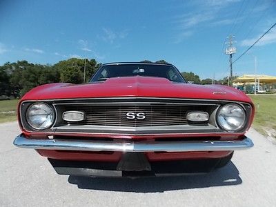 1968 Camaro Sport Coupe Red/Black Restored 327/275hp Automatic Power Steering FL, image 22
