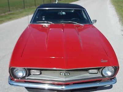 1968 Camaro Sport Coupe Red/Black Restored 327/275hp Automatic Power Steering FL, image 25