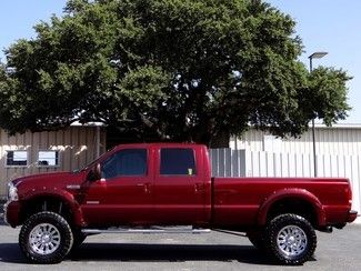 2005 burgundy lariat 6.0l v8 4x4 pro comp lift fox shox leather sunroof alpine