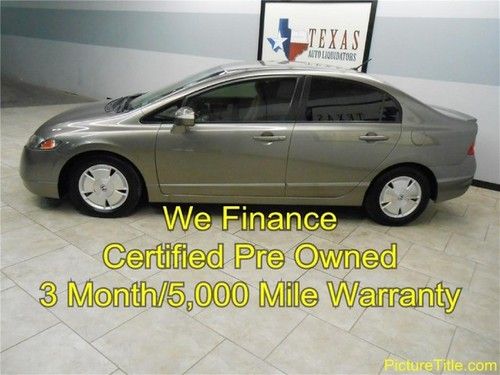 06 civic hybrid sedan auto certified warranty 45 mpg like prius texas wefinance