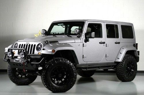 2013 jeep wrangler unlimited sport 4wd custom 24s lifted kevlar paint