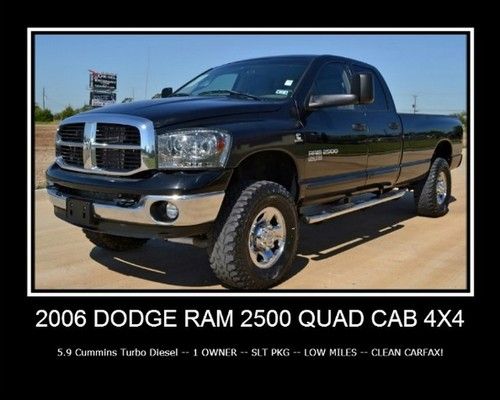 4x4 5.9 cummins diesel -- 1 owner -- slt pkg -- cold air kit -- clean carfax!