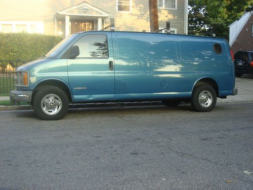 Green chevy express cargo van