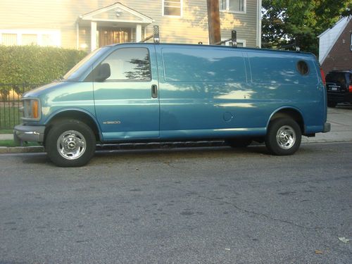 Green chevy express cargo van