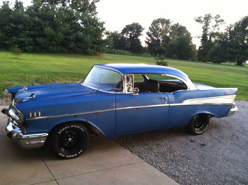 1957 chevy bel air belair 2 door sport 327 4 speed chevrolet rat rod barn find