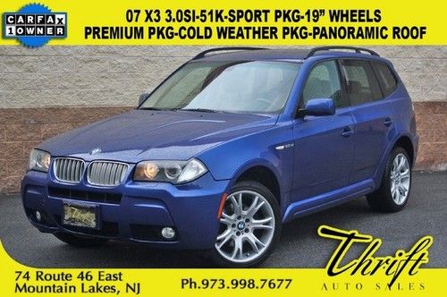 07 x3 3.0si-51k-sport pkg-premium pkg-cold weather pkg-panoramic roof-19 wheels