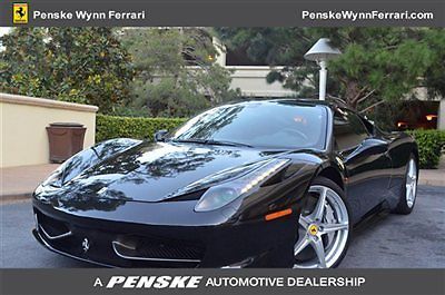 2010 ferrari 458 italia low mileage power warranty penske wynn ferrari las vegas