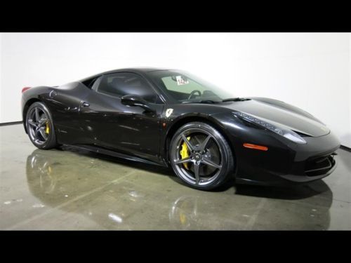 2011 ferrari 458 italia daytona style seats yellow tachometer carbon fiber