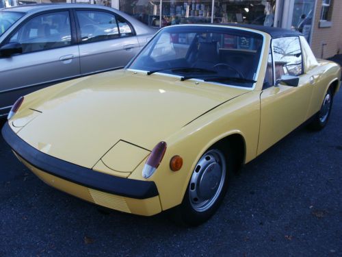 1972 porsche 914 base 1.7l  sunflower yellow, black vinyl,  restored