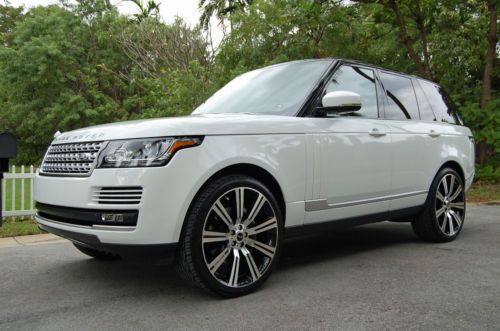 2014 range rover supercharged, fuji white exterior, ebony/cirrus interior