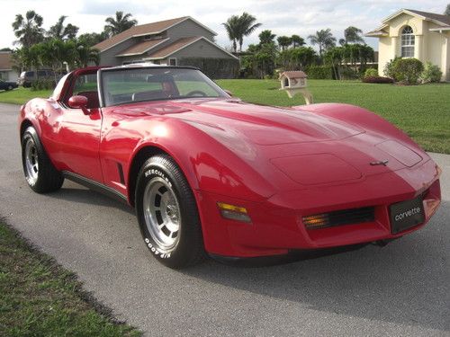 1981 chevrolet corvette-red on red, restored, only 67,000 miles! beautiful car!