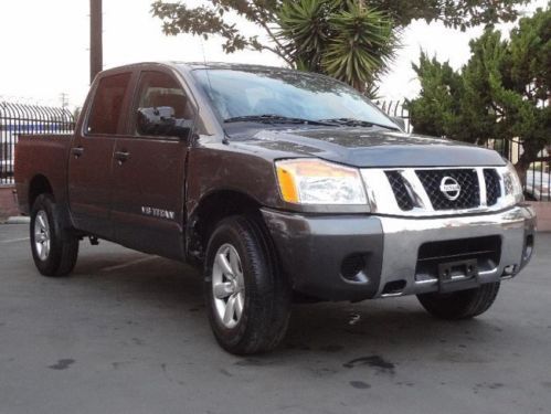 2012 nissan titan sv crew cab 4wd damaged salvage runs! cooling good wont last!!