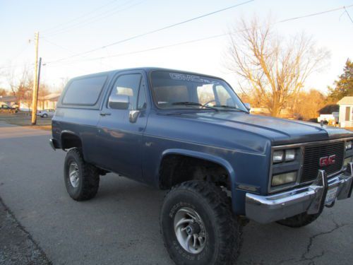 1986 full size gmc jimmy blazer 4x4 blue