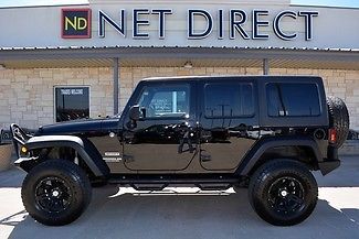 3.8l v6 black 4x4 lift hard top rugged ridge winch carfax net direct auto texas