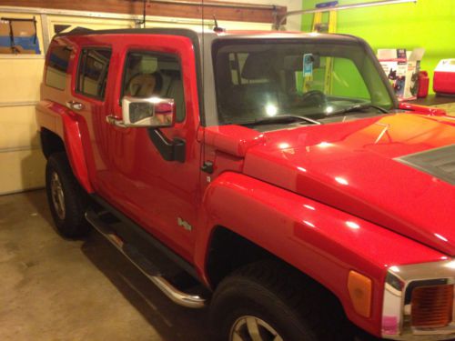 2009 hummer h3 red 4 door 75,000 miles