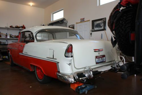 RESTORED 1955 CHEVY HARDTOP RED/WHITE, US $25,000.00, image 2